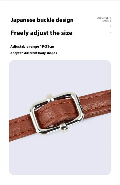 Adjustable Engraved Leather Pet Collar for Cats